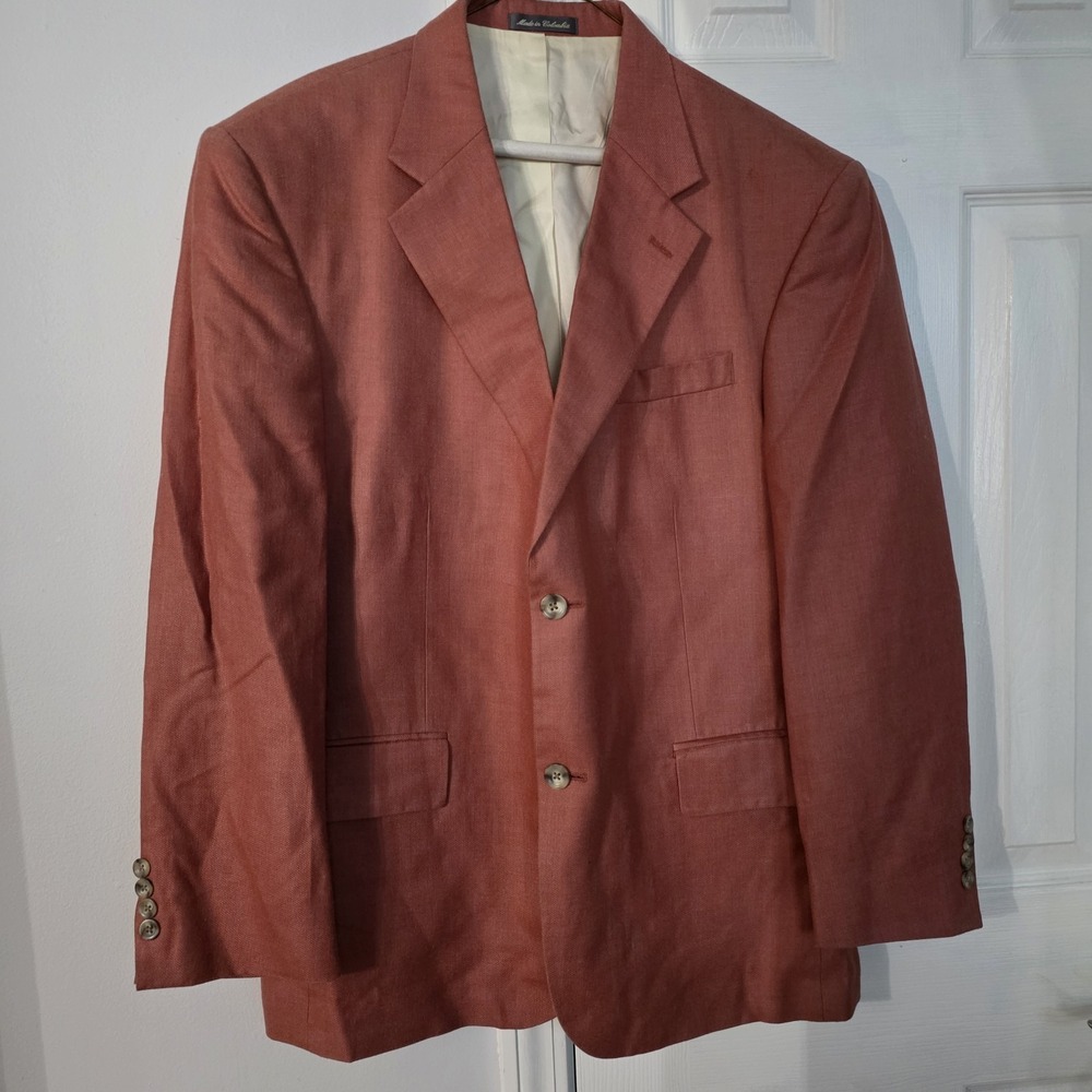 Oscar De La Renta Blazer Coral Wool Blend‎ Sport Coat Columbia
